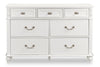 Livy Dresser - Traditional, Glam style Dresser in White Pine