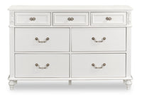 Commode Livy de 56 po (L) à 7 tiroirs pour enfants - blanche