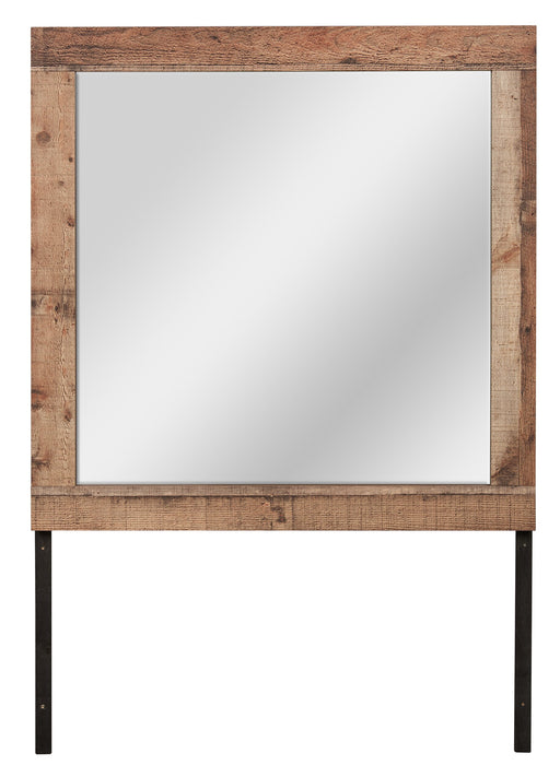 Miroir de commode de chambre à coucher rustique Mojave - brun naturel