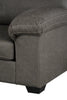 Morty 2-Piece Leather-Look Fabric Left-Facing Sofa Bed Sectional - Grey 