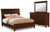 Sonoma 5-Piece Queen Bedroom Package - Dark Brown - Rustic style Bedroom Package in Dark Brown