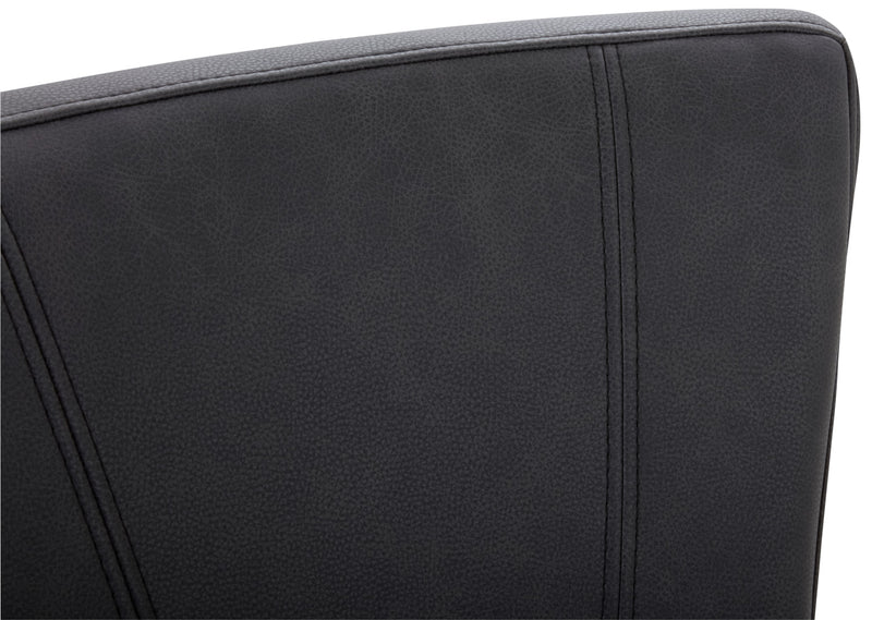 Tabouret bar Quinn en tissu de cuir végétalien - gris