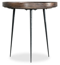 Table d'appoint ronde Nashik de 24 po - gris-brun