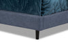 Paseo Platform Full Bed - Navy - Contemporary style Bed in Navy Plywood