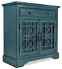 Marseille Accent Cabinet – Blue - Country style Accent Cabinet in Blue Acacia Solids and Veneers