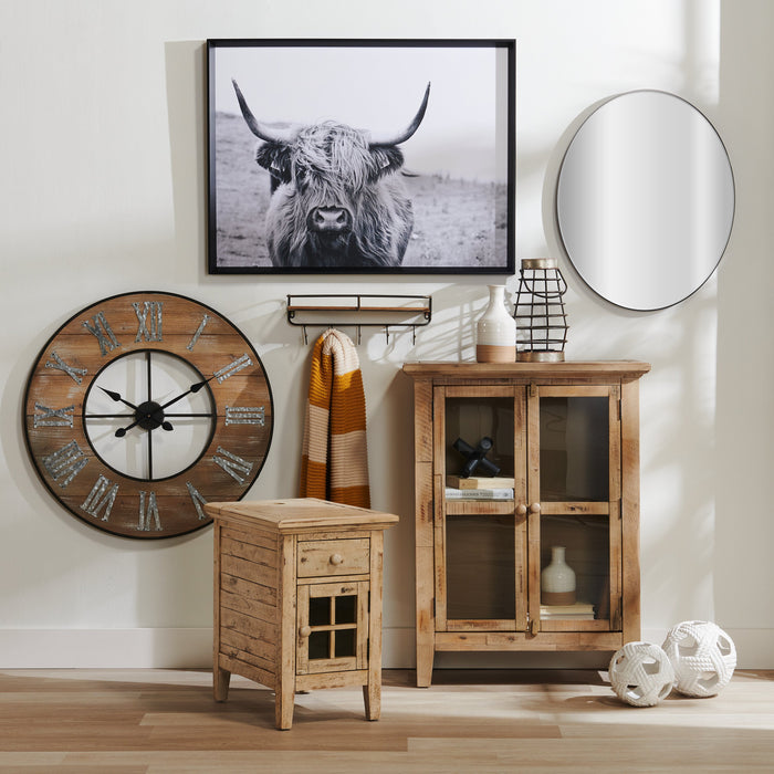 Armoire décorative Rocco de 32 po avec 2 portes - bois naturel