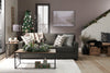 Sawyer Linen-Look Fabric Sofa - Charcoal Grey 