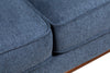 Kassia Linen-Look Sofa - Blue 