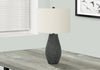 24" Black Textured Table Lamp with Drum Shade|Lampe de table texturée de 24 po noire avec abat-jour cylindrique