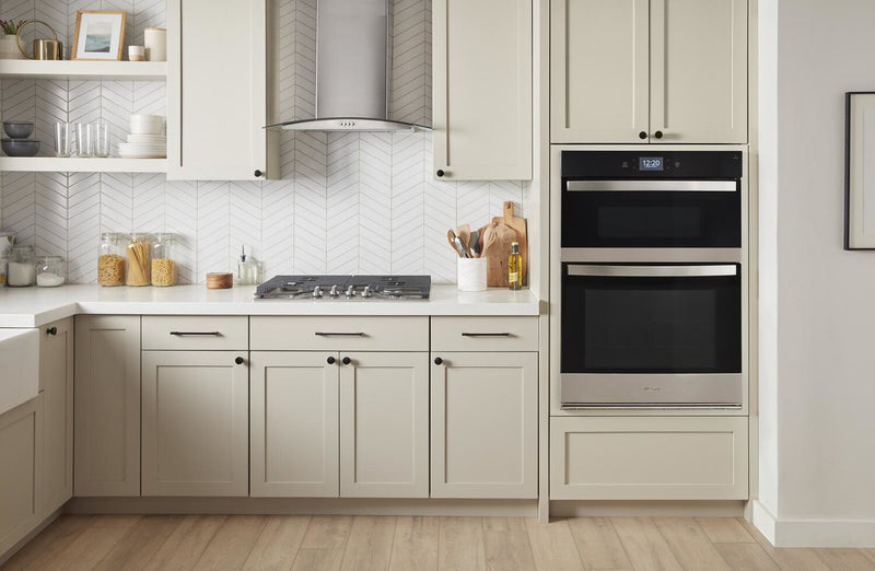 Four mural combiné électrique Whirlpool de 4,3 pi³ et de 27 po avec convection véritable - acier inoxydable résistant aux traces de doigts - WOEC7027PZ