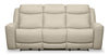 Scott Living Prescott 88.5" Genuine Leather Power Reclining Sofa with Power Headrests - Platinum Grey | Sofa à inclinaison électrique Prescott de Scott Living de 88,5 po en cuir véritable avec appuie-têtes électriques - gris platine