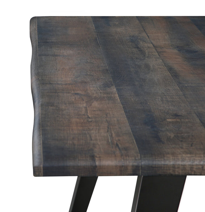 Ensemble de salle à manger Amos 7 pièces en métal avec table de 60 po (L) et 6 chaises - gris