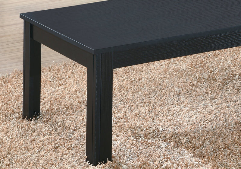 Ensemble 3 tables modernes Kiana de 44 po (table à café et 2 tables de bout) - noir 