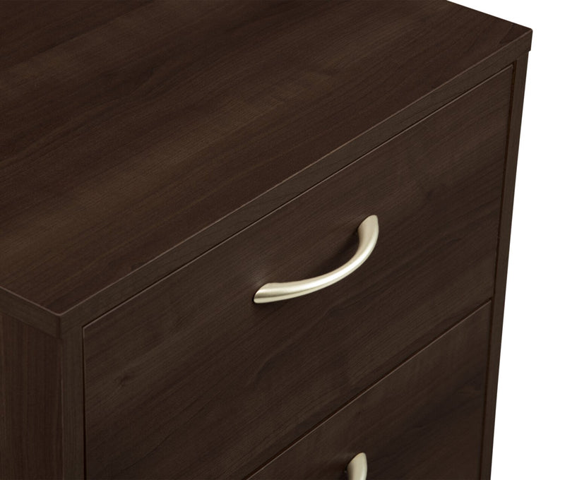 Table de nuit Arlo de 18,3 po (L) x 22 po (H) à 2 tiroirs, fabriquée au Canada - brun espresso