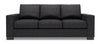 Sofa personnalisable Track de Sofa Lab de 85 po fabriqué au Canada en tissu de chenille avec accoudoirs rectilignes - gris Luxury Charcoal