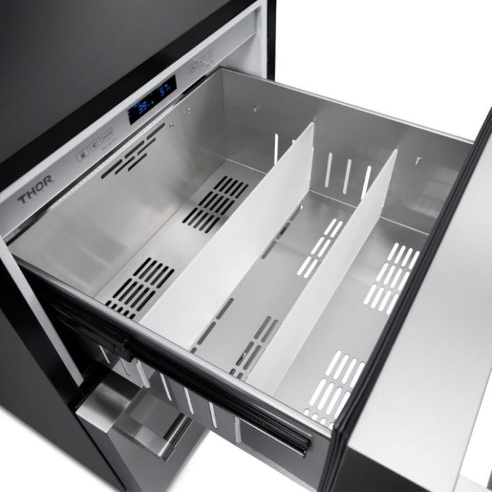 Congélateur à tiroirs Thor Kitchen de 3,36 pi3 pour l’intérieur et l’extérieur - TRZ24U