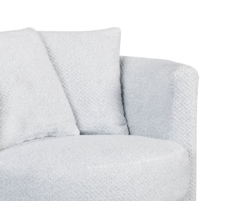 Fauteuil d’appoint pivotant Cuddler Petite de 36 po fabriqué au Canada en tissu de chenille - gris Teddy Star