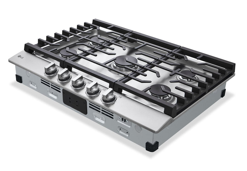 Surface de cuisson à gaz LG de 30 po à 5 éléments - acier inoxydable Smudge-ProofMD - CBGJ3023S