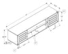 Archer 71" Modern TV Stand with Storage and Cable Management for TVs up to 80"- Brown|Meuble pour téléviseur moderne Archer de 71 po avec rangement et système de gestion des câbles pour téléviseurs jusqu’à 80 po - brun