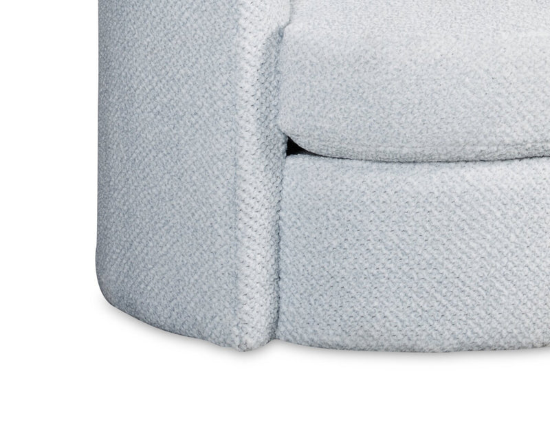 Fauteuil d’appoint pivotant Cuddler Petite de 36 po fabriqué au Canada en tissu de chenille - gris Teddy Star
