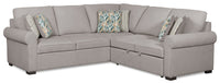 Sofa-lit sectionnel de droite Haven de Scott Living 2 pièces en tissu de chenille - gris
