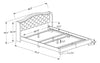 Penelope Queen Bed - Grey 