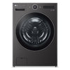 Laveuse à la vapeur intelligente haute efficacité LG à chargement frontal de 5,8 pi³ - acier noir - superposable - WM6700HBA