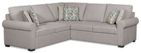  Sofa sectionnel de gauche Haven de Scott Living 2 pièces en tissu de chenille - gris