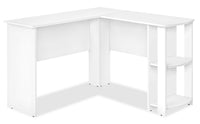 Bureau en forme de L Eason de 47 po avec tablette - blanc