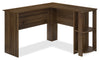 Eason 47" L-Shaped Office Desk with Shelf - Walnut|Bureau en forme de L Eason de 47 po avec tablette - noyer