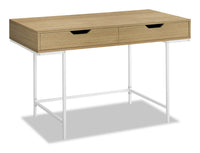 Bureau Butler de 47,25 po à 2 tiroirs - naturel