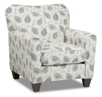 Fauteuil d’appoint Scarlett de 34 po en tissu de chenille Brockley Willow multicolore avec accoudoirs enroulés