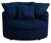 Grande Chenille Cuddler Chair - Groove Midnight 