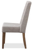 Cedar Dining Chair with Polyester Fabric, Pine Wood - Beige | Chaise de salle à manger Cedar en tissu de polyester et en pin - beige