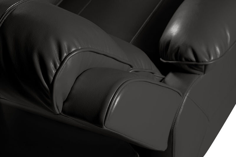 Fauteuil inclinable Chandler de 37 po en tissu d’apparence cuir - gris