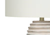 28" Cream Textured Resin Table Lamp|Lampe de table de 28 po en résine texturée crème