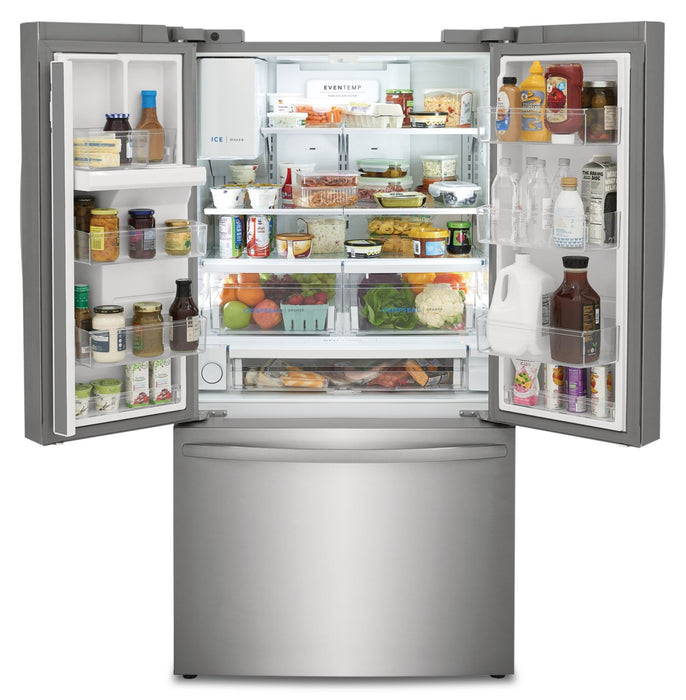 Réfrigérateur Frigidaire de 27,8 pi³ et de 36 po de profondeur standard à portes françaises - acier inoxydable - FRFS2823AS