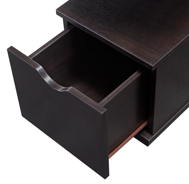 Table de fauteuil Torry de 11,5 po avec tiroir - rouge cacao