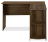 Eason 47" L-Shaped Office Desk with Shelf - Walnut|Bureau en forme de L Eason de 47 po avec tablette - noyer