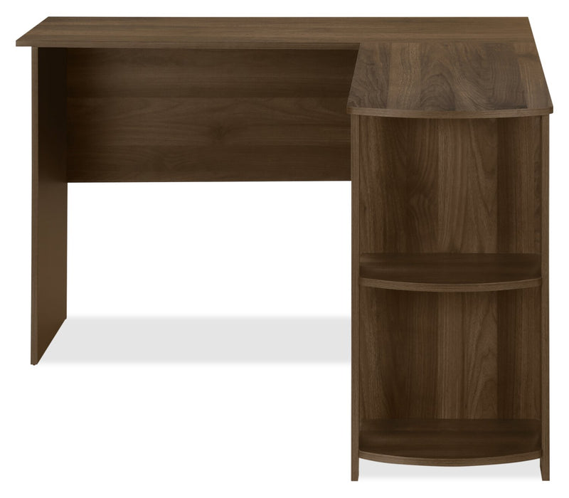 Bureau en forme de L Eason de 47 po avec tablette - noyer