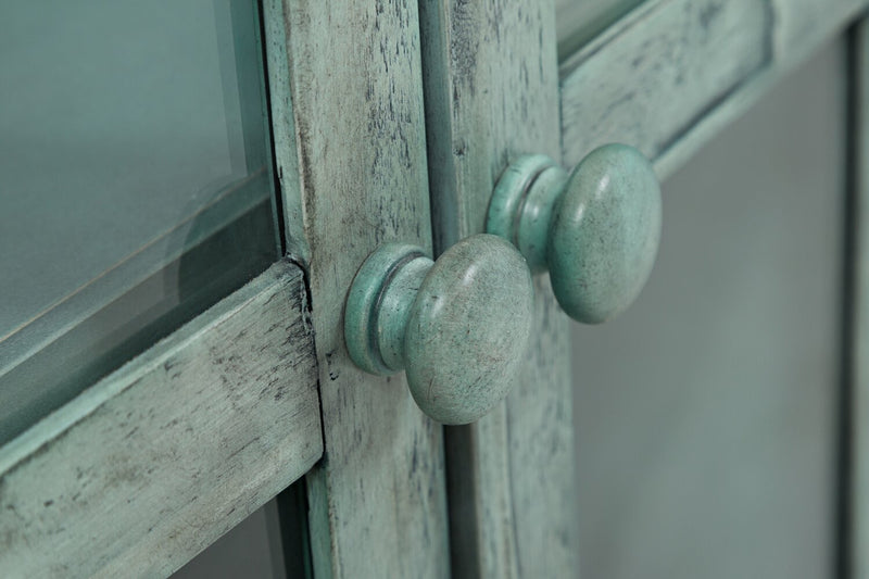 Armoire décorative Rocco de 48 po avec 4 portes - bleu antique