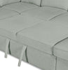 Scott Living Haven 3-Piece Right-Facing Chenille Fabric Sleeper Sectional with Storage Chaise - Seafoam Blue | Sofa-lit sectionnel de droite Haven de Scott Living 3 pièces en tissu de chenille avec fauteuil long de rangement - bleu écume de mer