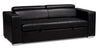 Drake Leather-Look Fabric Sleeper Sofa - Black 