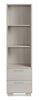 Antoni Pier - White - Contemporary style Media Shelf in White Particleboard, Metal, Medium Density Fibreboard (MDF)