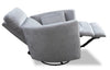 Ember 36" Fabric Swivel Glider Reclining Chair - Silver Cotton | Fauteuil pivotant, coulissant et inclinable Ember de 36 po en tissu - coton argenté
