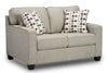 Sawyer Linen-Look Fabric Loveseat - Light Grey 