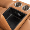 Scott Living Prescott 79" Genuine Leather Power Reclining Loveseat with Power Headrests - Butternut Brown | Causeuse à inclinaison électrique Prescott de Scott Living de 79 po en cuir véritable avec appuie-têtes électriques - brun courge musquée
