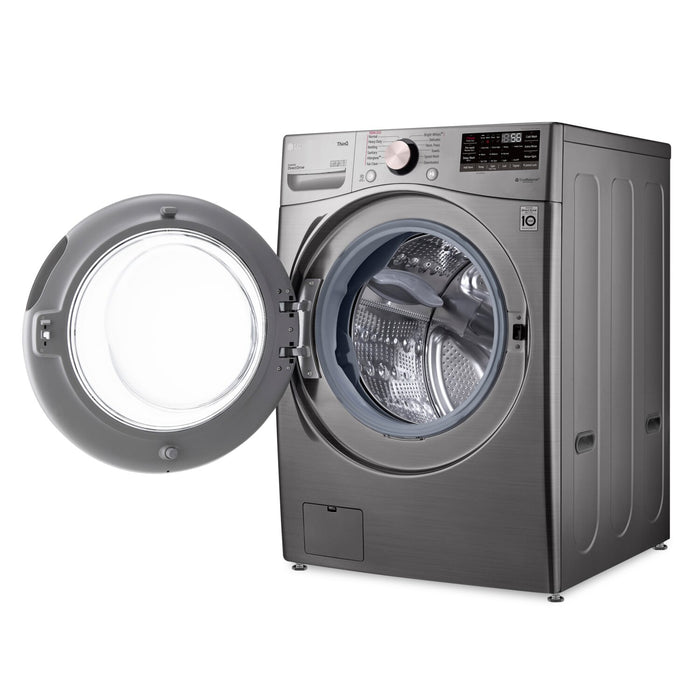 Laveuse à la vapeur intelligente haute efficacité LG à chargement frontal de 5,2 pi³ - acier graphite - superposable - WM3850HVA