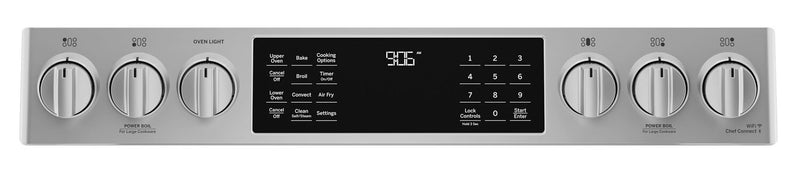 Cuisinière intelligente à gaz Profile de 6,7 pi³ avec convection européenne véritable - acier inoxydable résistant aux traces de doigts - PCGS960YPFS
