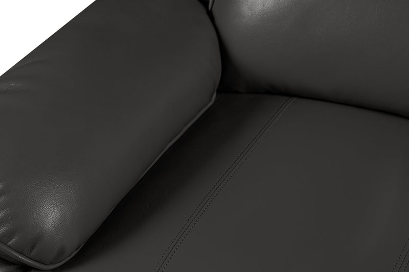 Causeuse inclinable Chandler de 60 po en tissu d’apparence cuir - gris